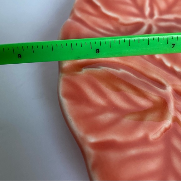 Pumpkin Plate Dish Ceramic 8.5” Fall Autumn leaves Cookies Dessert cheese EIC - Picture 8 of 13